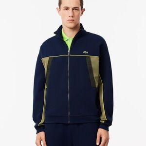 Lacoste Men’s Colorblocked Double Face Pique Zip-Up Tracksuit Jacket and Pants